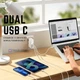 Мережевий зарядний пристрій Remax RP-U106 140W з одним портом USB та двома портами Type-C, білого кольору. - зображення 5