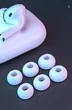 Набор амбушюр 2 пары силиконовые Grendio для наушников AirPods Pro, размер М, Белые (2049054) - изображение 3