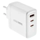 Мережеве Зарядне Пристрій Remax RP-U100 65W 1USB/2Type-C Біле - зображення 3