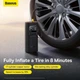 Портативный автомобильный компрессор мото насос Baseus SuperMini Pro Series 50 Вт, 4000mAh, Type-C (C11159300111-00) Черный - изображение 11