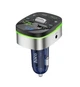 АЗП з FM-модулятором HOCO E71 трансмітер Crystal transparent discovery edition QC3.0 car BT FM transmitter Dark Blue - зображення 2