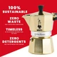 Биалетти гейзерная кофеварка Moka Express Gold, для кофе, на 3 чашки, Золотистая, алюминий, для плиты - изображение 5