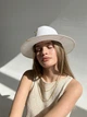 Шляпа федора с золотой двойной цепью D.Hats белая - изображение 1