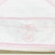Рушник-кутик махровий Blumarine Baby, Ciondolino, арт. 4922402, біло-рожевий, 75/75 см, 100% бавовна - зображення 3