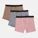Трусы (3шт) Basic Collection M черный в полоску, серый меланж, бежевый в полоску 14380928511 - изображение 1