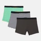Трусы (3шт) Basic Collection M темно синий, салатовы в полоску, сине серый меланж 1438092940 - изображение 2