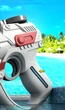 Детский игрушечный водный пистолет Water Gun Space 200 мл на аккумуляторе, бело-красный (82965556) - изображение 3