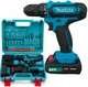 Шуруповерт Makita 331 DWE 24V, 5.0AH з набором інструментів із запасним акумулятором блакитний (DF240DWE) - зображення 1
