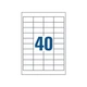 UKRMARK A4-40-W1-50, 40 этикеток на листе А4, 50мм х 26мм, уп.50 листов, этикетки самоклеящиеся - изображение 1