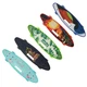 Скейт Пенніборд (Penny Board) із сяючими колесами та ручкою "Вогонь" - зображення 2