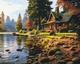 Картина по номерам Пейзаж. Дом в лесу 40*50 см Оригами LW 31250 - изображение 1