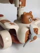 Самокат біговів дитячий триколісний Budingsiong Bear 1239 із батьківською ручкою Brown-Beige - зображення 4