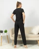 Пижама женская из рубчика футболка и штаны Черный Maybel 2XL 322 (3172_5) - изображение 3