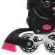 Роликовые коньки раздвижные FEI BAO SK-9457 S (31-34) (PL, PVC, колесо PU светящ., Черный-розовый) - изображение 8
