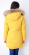 Женский пуховик MISS SUN MSCB-S 714 енот Цвет желтый - S - изображение 6