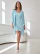 Халат женский большого размера BARWA garments 0317 XL Светло-голубой (2110003174993) - изображение 4