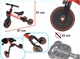 Трехколесный велосипед беговел Ikonka Trike Fix 3в1 велобег 3в1 Красный - изображение 4