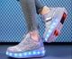 Роликовые кроссовки для девочек с LED подсветкой фиолетовые на 4-х колесах (DL127) Р.35(22,5см) - изображение 3