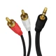 Аудіо кабель 2 RCA на 3.5 мм міні джек AUX довжиною 1.5 метра ( 2 rca to 3.5 mm, 1.5m ) - зображення 2