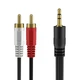 Аудіо кабель 2 RCA на 3.5 мм міні джек AUX довжиною 1.5 метра ( 2 rca to 3.5 mm, 1.5m ) - зображення 4