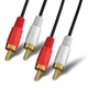 Аудіо кабель 2 RCA на 2 rca AUX довжиною 1.5 метра ( 2 rca to 2 rca, 1.5m ) - зображення 1