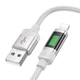 Дата кабель Hoco U126 Lantern 2.4A USB to Lightning (1.2m) Gray - зображення 2