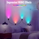 Настінна LED лампа RGB Intelligent wall lamp 4 pcs with Bluetooth European plug з додатком Чорний - зображення 5
