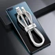 Дата кабель Baseus Cafule Metal Data USB to Type-C 66W (1m) (CAKF00010) White - изображение 4