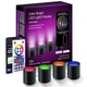 Настінна LED лампа RGB Intelligent wall lamp 4 pcs with Bluetooth European plug з додатком Чорний - зображення 1