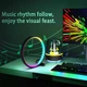 Настільна LED лампа RGB Intelligent circular atmosphere light Bluetooth USB with app Чорний - зображення 3