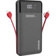 Батарея універсальна Dudao K1Max 30000mAh, with built-in cables, black (6970379617618) - зображення 3