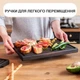 Доска для стейка большая сервировочная Teslyar для подачи закусок и блюд 25х35 см из дерева дуб (KB0002) - изображение 5