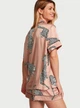 Піжама Victoria's Secret сатинова S леопардова Бежева шорти+сорочка Satin Short Pajama Set - зображення 2