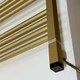 Тен для рушникосушки Terma ONE 30x30 з регулятором, 600 Вт, колір Brass з кабелем в розетку WEOKX06TBRAU - зображення 3