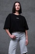 Жіноча Оверсайз Футболка З Принтом Without Fight Black L/XL (8049279) - изображение 3