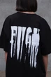Жіноча Оверсайз Футболка З Принтом Without Fight Black L/XL (8049279) - изображение 5