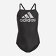 Дитячий суцільний купальник для басейну для дівчинки adidas Big Logo Suit HS2213 128 см Чорний (4066752817859) - зображення 5