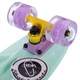 Скейтборд Пенни Penny LED WHEELS FISH SP-Sport SK-405-9 мятный-желтый-фиолетовый - изображение 3
