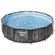 Каркасний басейн Bestway Wood Style 5614Z (427х107 см) з картриджним фільтром, тентом та драбиною - изображение 2