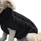 Вязаний светр для собак Pet Style "Косичка" Чорний M - зображення 1
