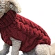 Вязаний светр для собак Pet Style "Косичка" Червоний L - зображення 1