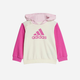 Dres dziecięcy dla dziewczynki (bluza z kapturem + spodnie) adidas I CB FT JOG IQ4084 92 cm Beżowy/Różowy (4067887147088) - obraz 2