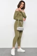 Костюм женский трикотажный цвета хаки Fashion размер 2 (179103) - изображение 2