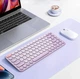 Клавиатура беспроводная Baseus K01A Wireless Tri-Mode (3 режима) - блютуз + 2.4 + 5.0 ГГц фиолетовая - изображение 6
