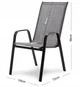 Садове Вуличне Крісло до 120 кг Текстилен GardenLine Majorka Grey Сіре для Балкону Тераси Дачі - зображення 2