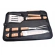 Набір аксесуарів для барбекю гриля мангалу BBQ Tools Set у чохлі, чорний (AL 4) - зображення 4