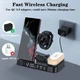 Беспроводная зарядная станция A37 4в1 Apple Watch/Airpods/Phone, RGB light/Clock 30W - изображение 5