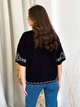 Вышиванка женская с узором ARTKNIT 2T-SH2024 S-М Черная (4823093461130) - изображение 2