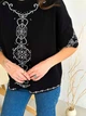 Вышиванка женская с узором ARTKNIT 2T-SH2024 S-М Черная (4823093461130) - изображение 6