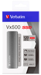 SSD диск Verbatim VX500 120GB USB-C 3.1 Gen 2 Grey - зображення 3